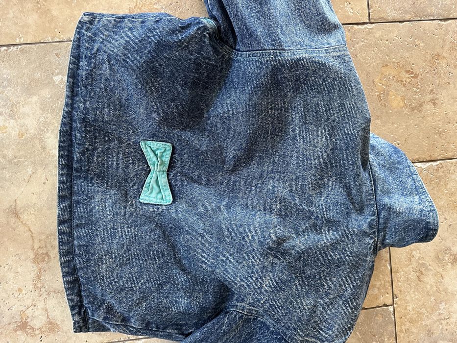 Turecki jeans komplecik 38 marmurek zielone wstawki