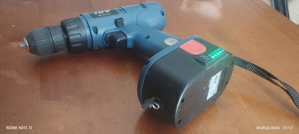 Aparafusadora ROBUSE 18V Cordless Drill convertida para Lítio