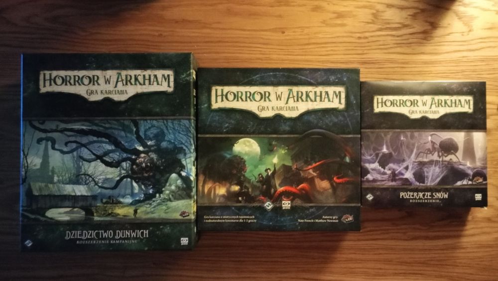 Horror w arkham LCG gra karciana, dwa dodatki, mata