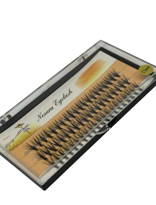 Sztuczne Rzęsy Kępki Czarne 11mm 60 sztuk kod 1546
