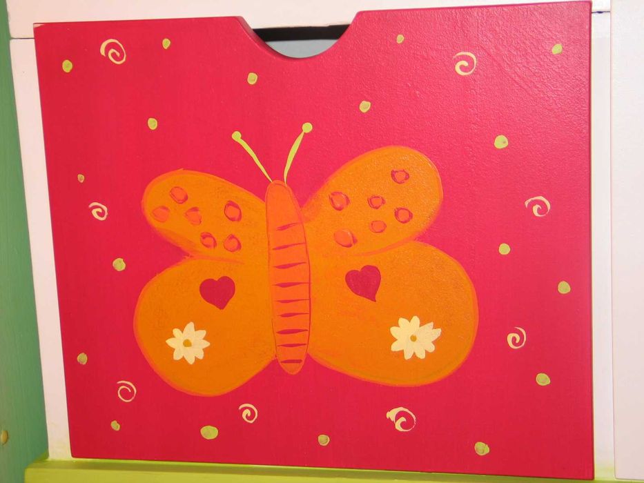 Estante Madeira Quarto Criança - Pintada à mão