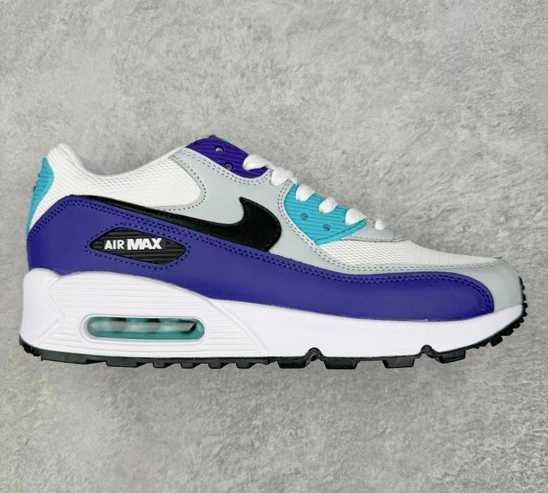 Nike Air Max 90 White Navy Turquoise | Кросівки Nike Air Max | 42–47