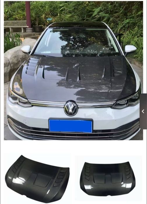 Односторонній та двохсторонній карбоновий капот vw Golf 8
