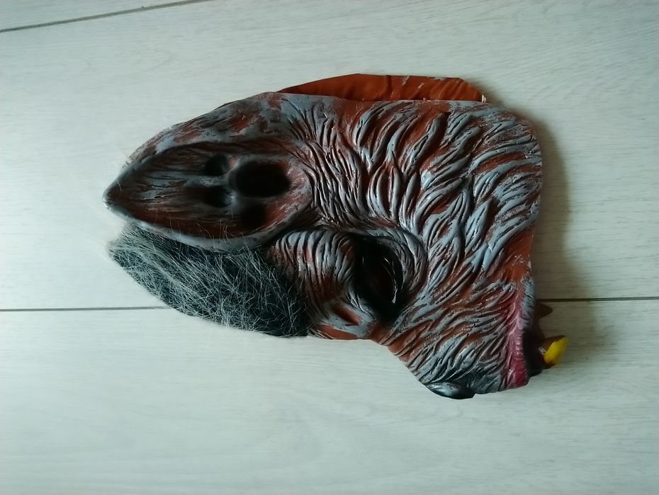 Маска силіконова карнавальна безрозмірна Вовкулака