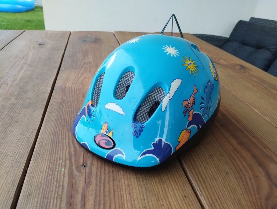 Kask rowerowy dla dzieci niebieski regulowany