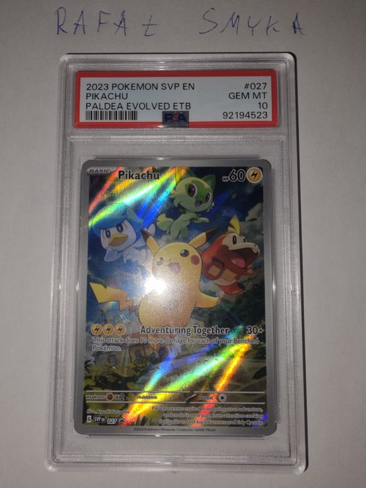 Karta Pokemon TCG Pikachu (SVP 027) PSA 10!