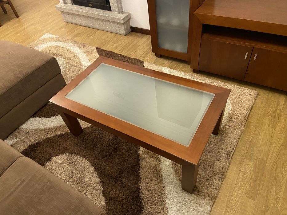 Conjunto sofa + estante/ movel tv + mesa centro