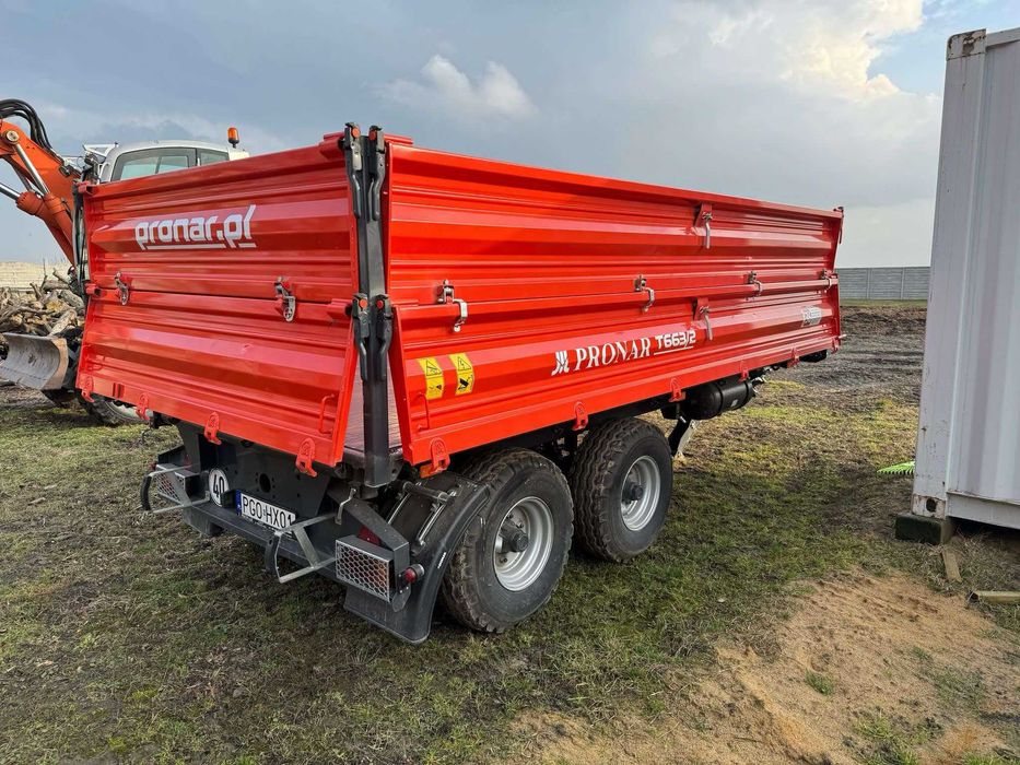Przyczepa PRONAR T663/2 tandem najbogatsza wersja 40km/h najazdy alu