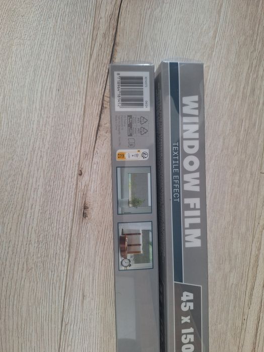 Samoprzylepna folia okno szyba efekt tkaniny antyrefleksja mat45x150