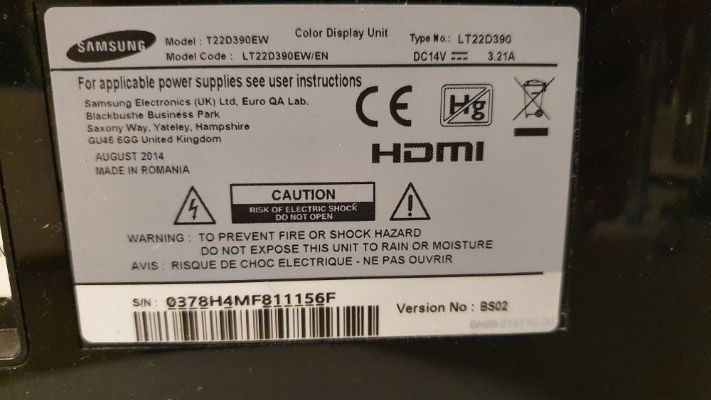 Monitor Samsung T22D390EW