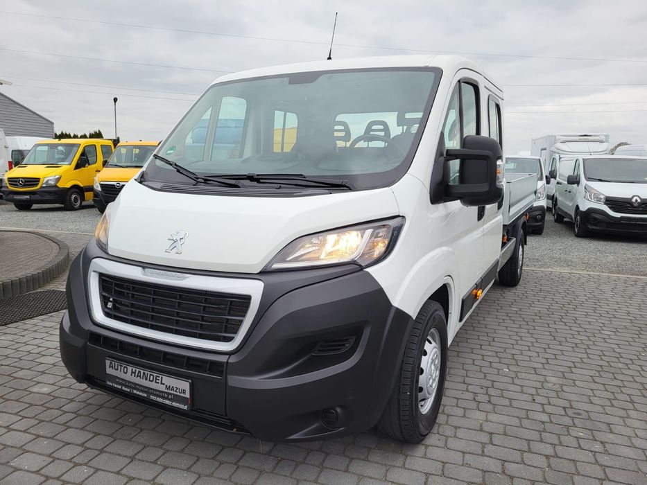 Peugeot BOXER 2.2 HDI-DOKA 6 OSÓB+SKRZYNIA 2,90M-HAK 3000KG-ŁADNY  Boxer Skrzynia