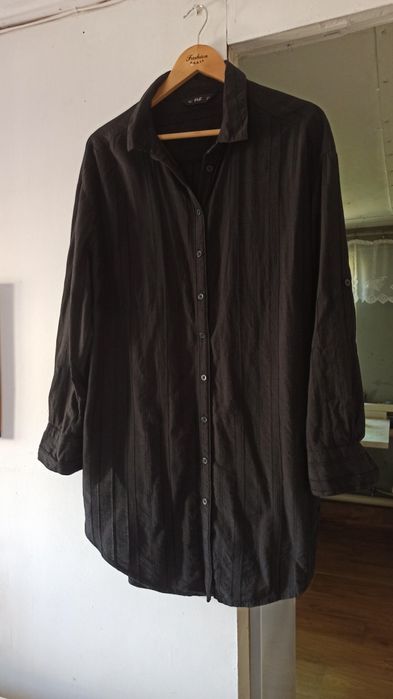 2 сукні, Асиметрична чорна сорочка-плаття з багатошаровим дизайном з м