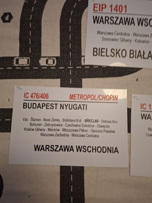 Pakiet tablic relacyjnych PKP intercity