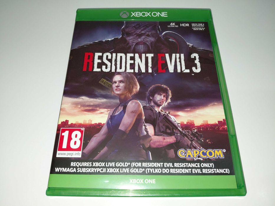 xbox one RESIDENT EVIL 3 REMAKE gra po polsku, akcja i groza v2 okł PL