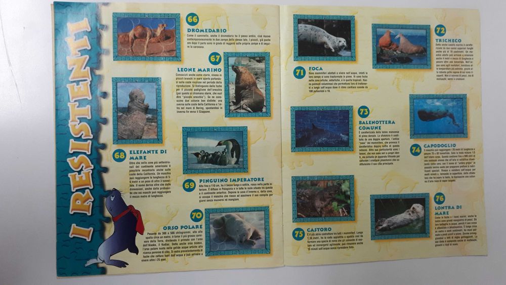 Caderneta de cromos Animali - completa