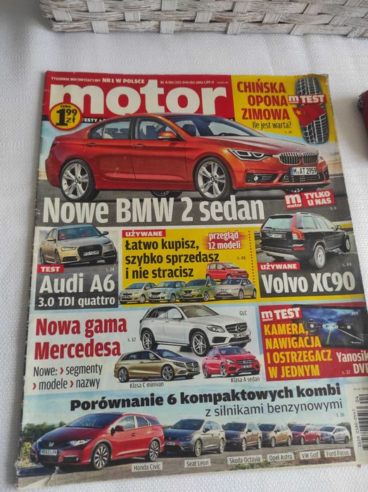Czasopismo Motor WYSZUKAJ Auto 4/2015 Civic AMG Leon GLC V40 Golf XC90