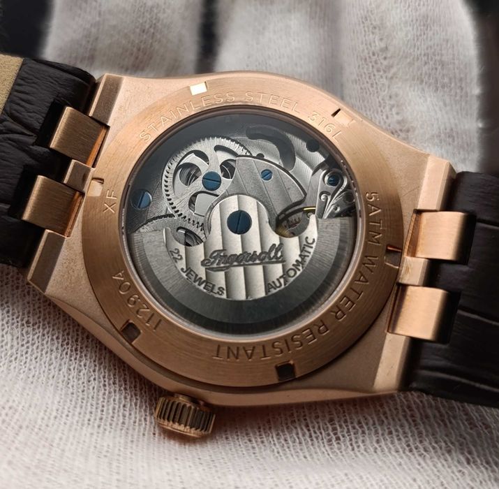 Śliczny zegarek Ingersoll Broadway Automatic dual time, moon phase