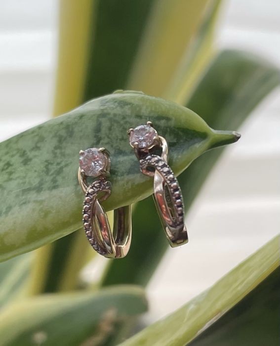 Kolczyki  brylanty  diamenty0,22ct ,angielskie zapięcie