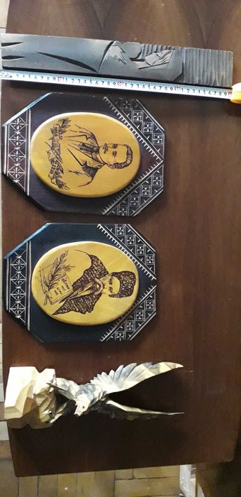 Картина з дерева, чеканка, горщик, глечік, кераміка СССР