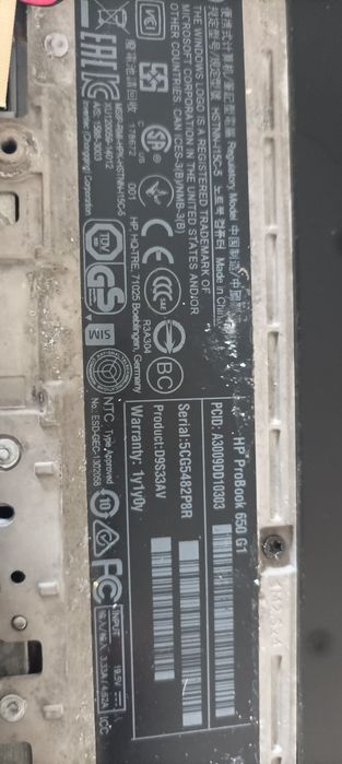 Peças - Portatil HP probook 650 G1 / DV6-1220