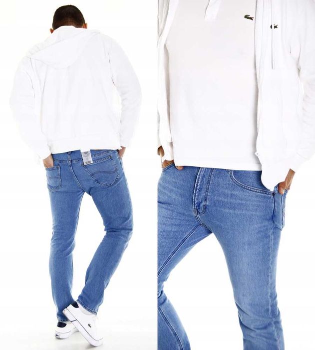 Męskie Spodnie Jeansowe Jeansy Zwężane Lee Rider Worker Light L701MWFO W32 L32 32/32