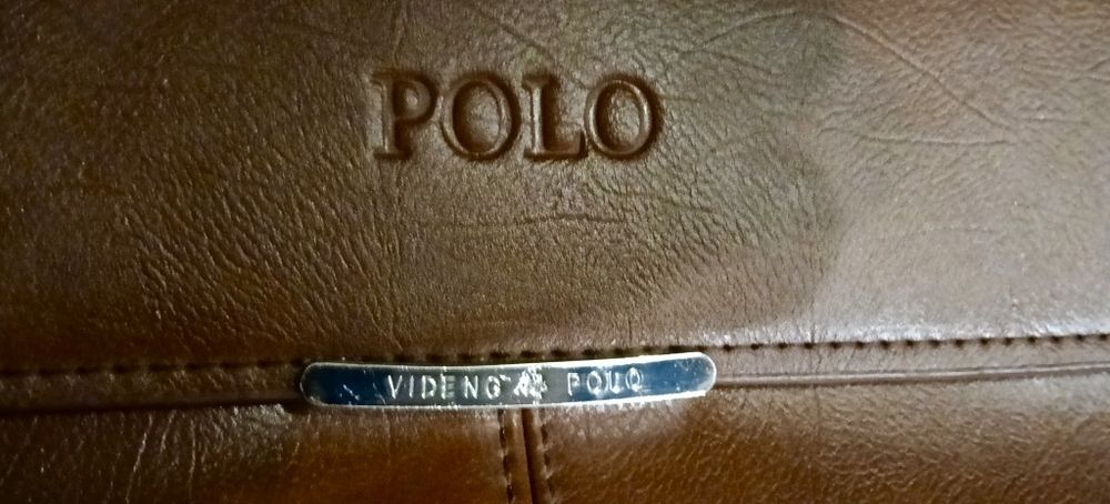 Мужская кожаная сумка  Polo . Новая.