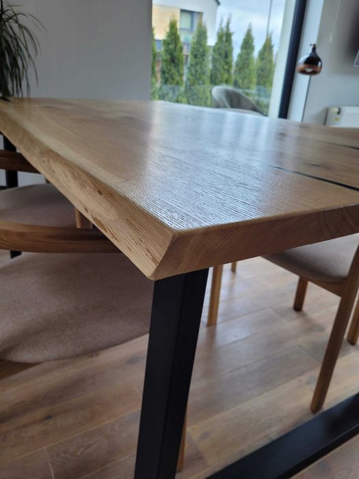 Stół dębowy na zamówienie Loft Rustykalny Lite drewno Konstancin