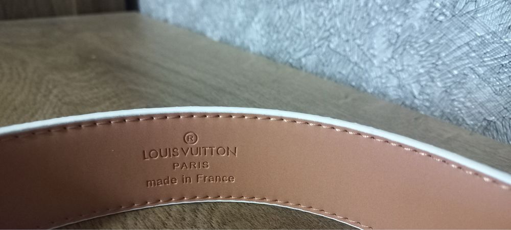 Ремень Louis Vuitton Ремінь Луи Витон  Кожа Белый Пояс