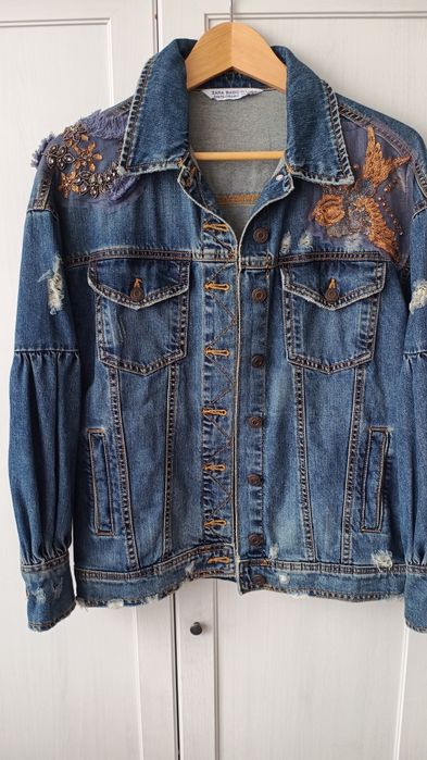 Zara katana kurtka jeansowa oversize S