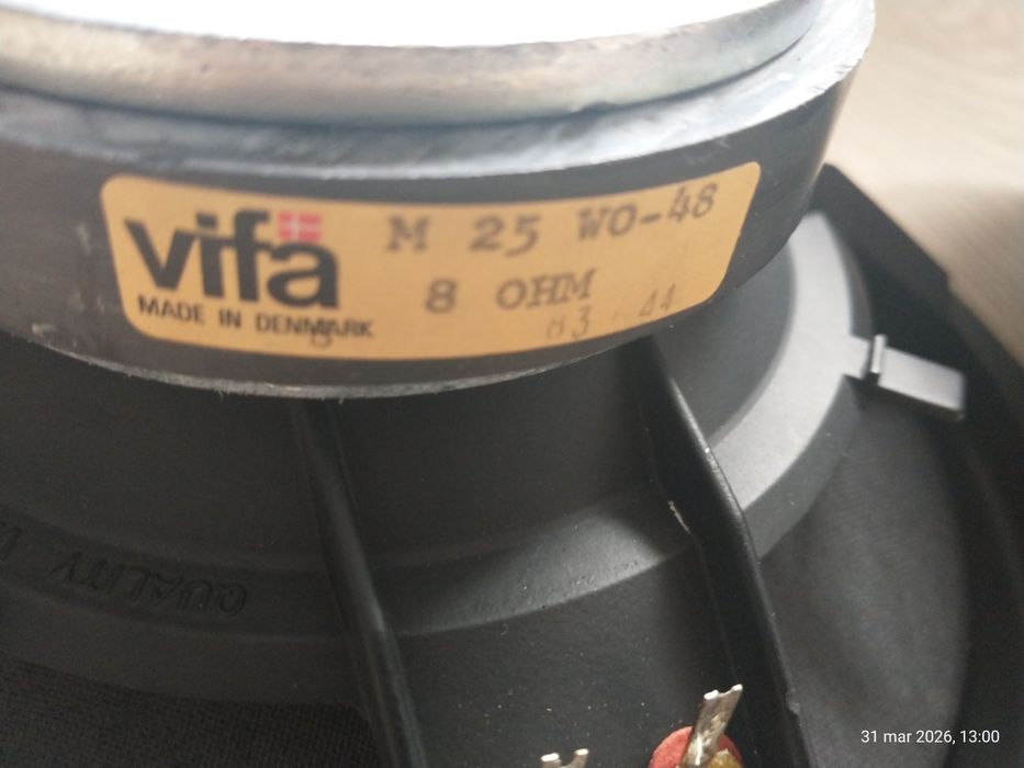 Głośniki niskotonowe vifa M25 wo48 Denmark