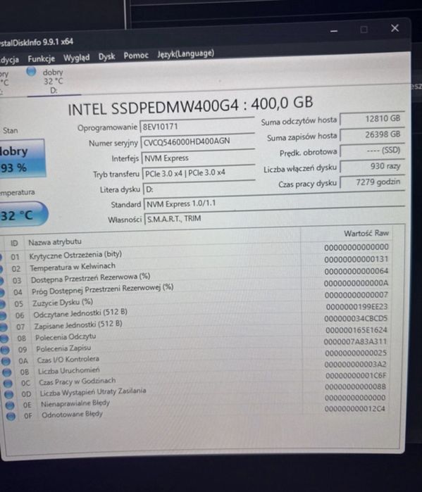 Intel 400GB PCIe SSD Seria 750