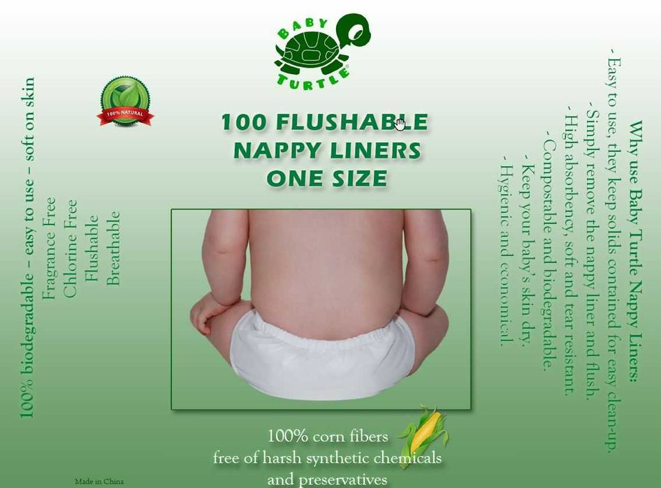 Rolo papel biodegradável para fraldas laváveis