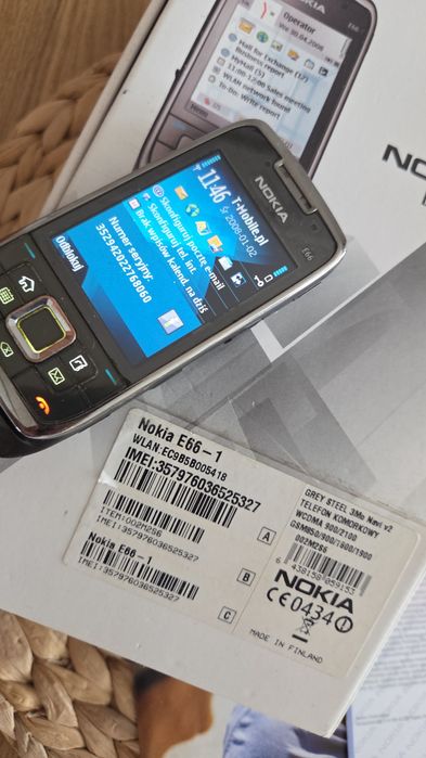 Nokia E66 PL bez simloka,  pudelko