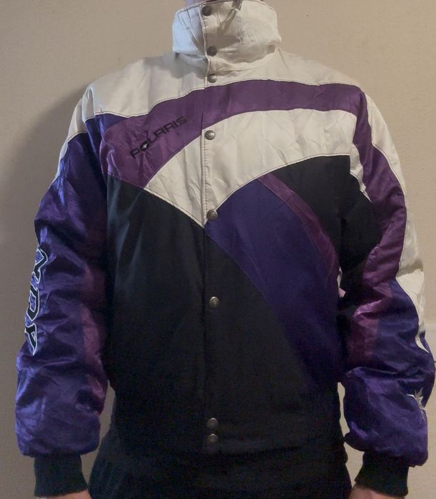 Casaco Polaris branco e roxo - Tamanho M