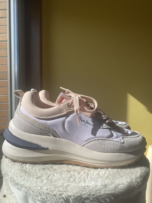 Sapatilhas Pepe Jeans London rosa/bege