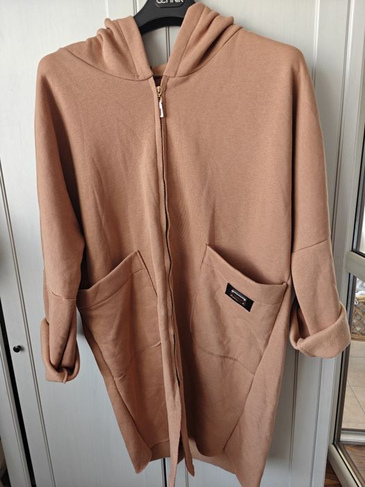 Ciepła bluza damska mocca xxl