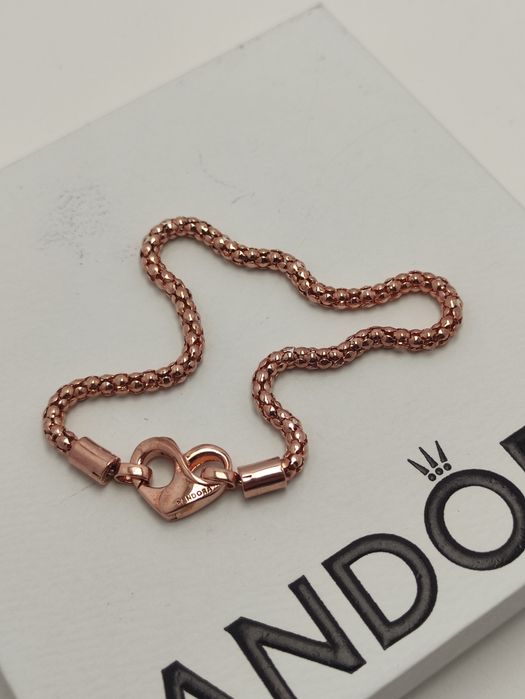 Bransoletka 21 srebrna ALE MET w różowym złocie