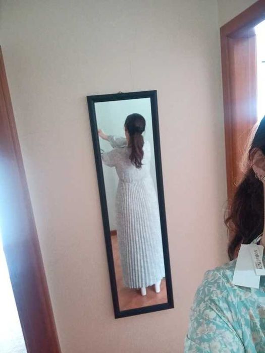 Vestido comprido plissado L/XL. Novo com etiquetas· Moda Cindy