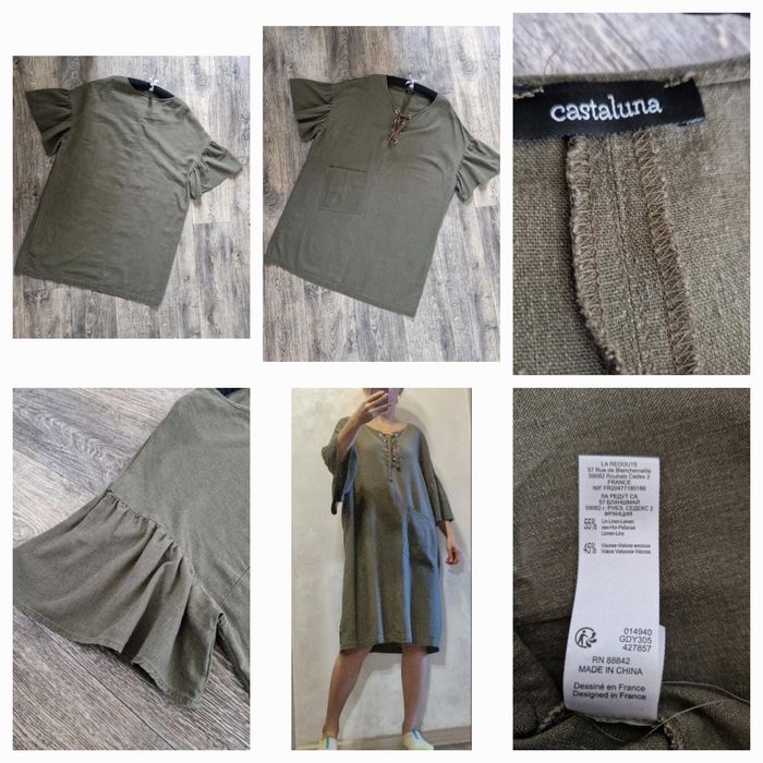 Льняное платье трапеция лен платье корсет кожаное