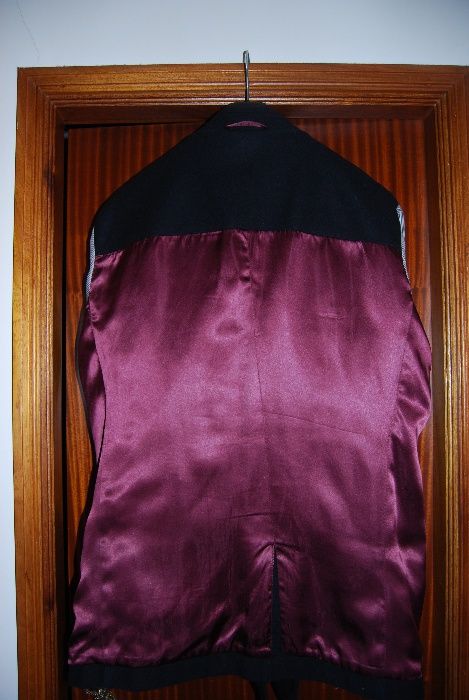 Casaco homem azul trespasse de inverno (80% Lã) - Tamanho XL