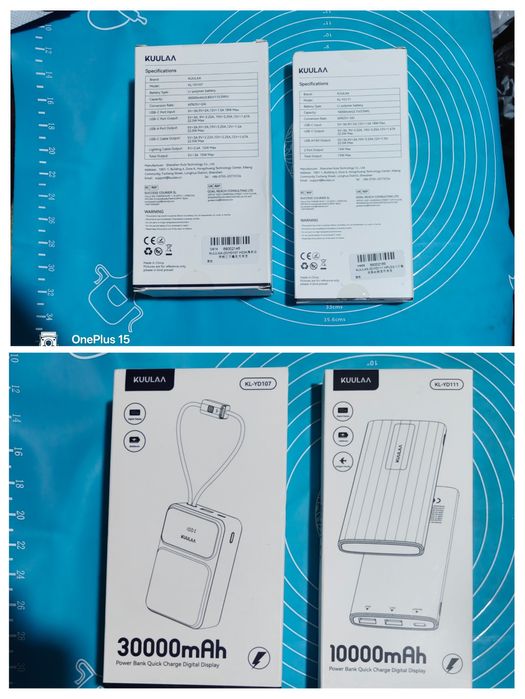 Пауэрбанк Kuulaa 22,5 w 10000 30000 mAh новый