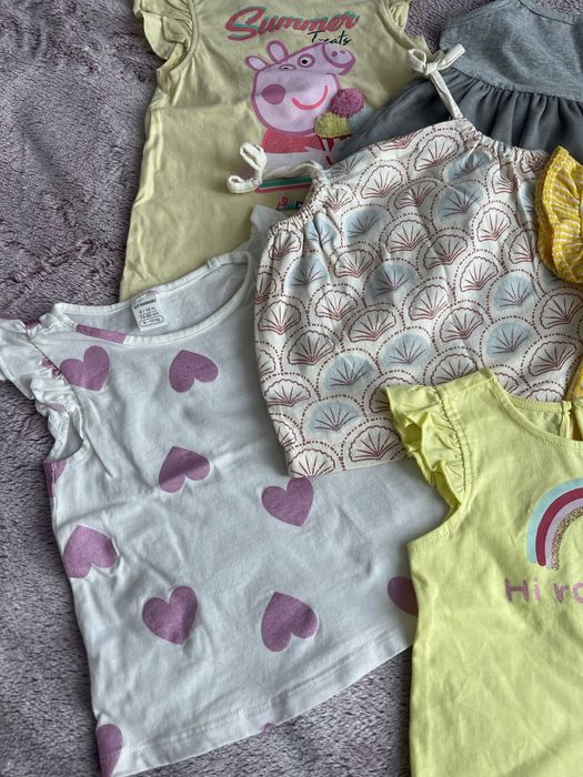 Набір футболочок для дівчинки вік від 3-6м до 18місяців
