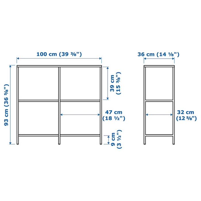 Conjunto 2 Estantes Ikea Vittsjo