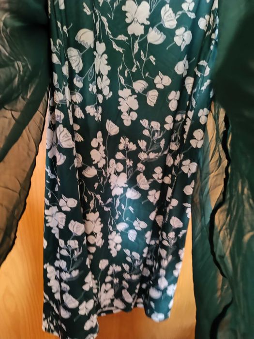 Vestido de verão xl verde seco