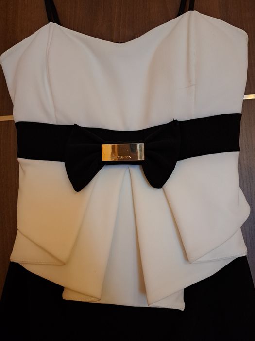 Sukienka czarno biala M