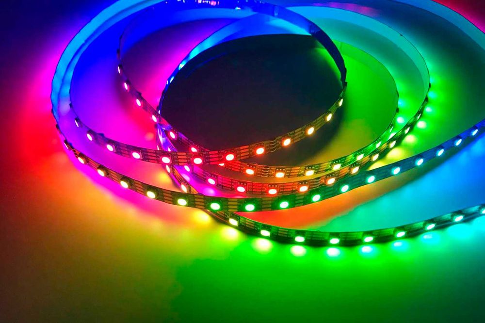 Адресна RGB стрічка Smart WS2811 / WS2815 12v, 30, 60Led/m, IP30 black