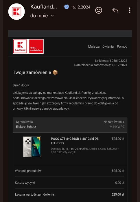 POCO C75 8/256 + Redmi Watch 5 Lite + gwarancja + gratis