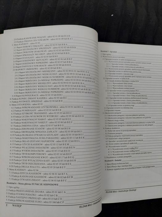 Instrukcja obsługi kasy mini elzab