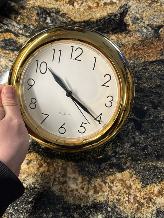 Zegar złoty ścienny 10 zl