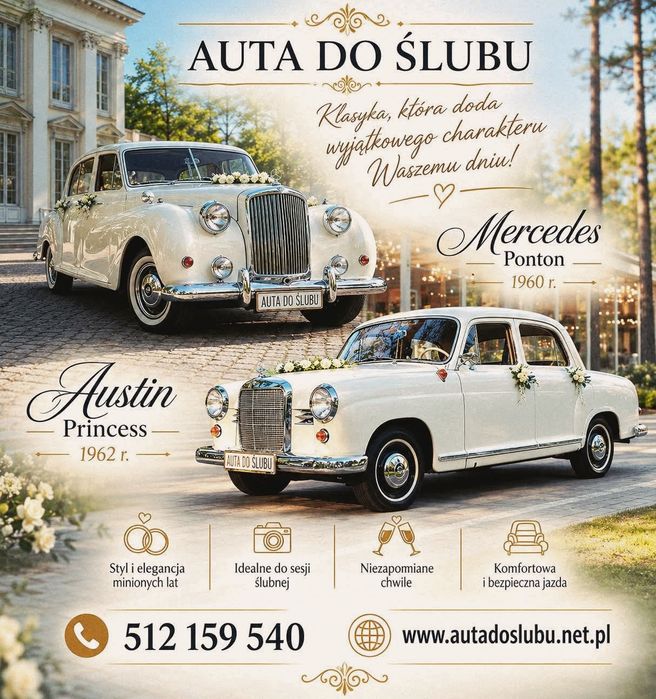 Auto Do Ślubu Klasyk Austin Princess  Wesele Zabytkowy Retro